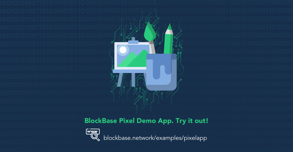 This is an image about the BlockBase releasing a simple pixel demo app
