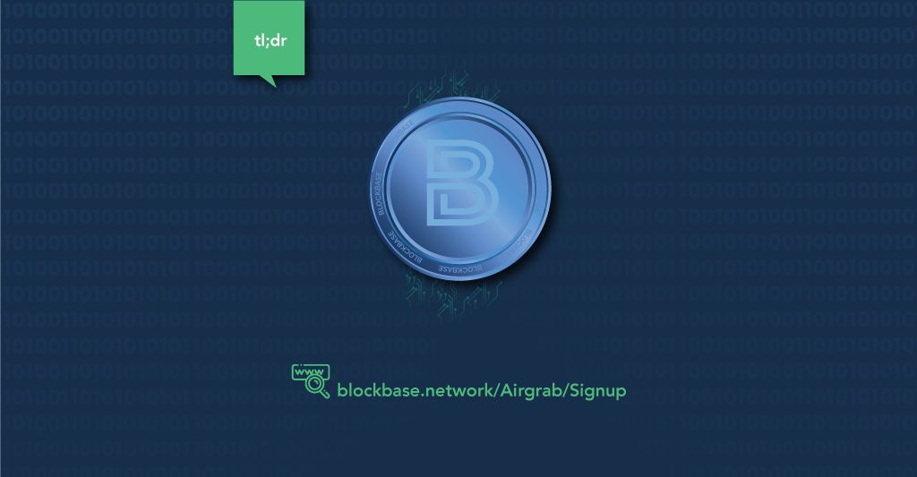 This is an image about the Post#7 BlockBase Token Distribution Roadmap tl;dr Version